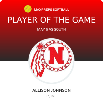 #13 Allison Johnson Player of the Game badge