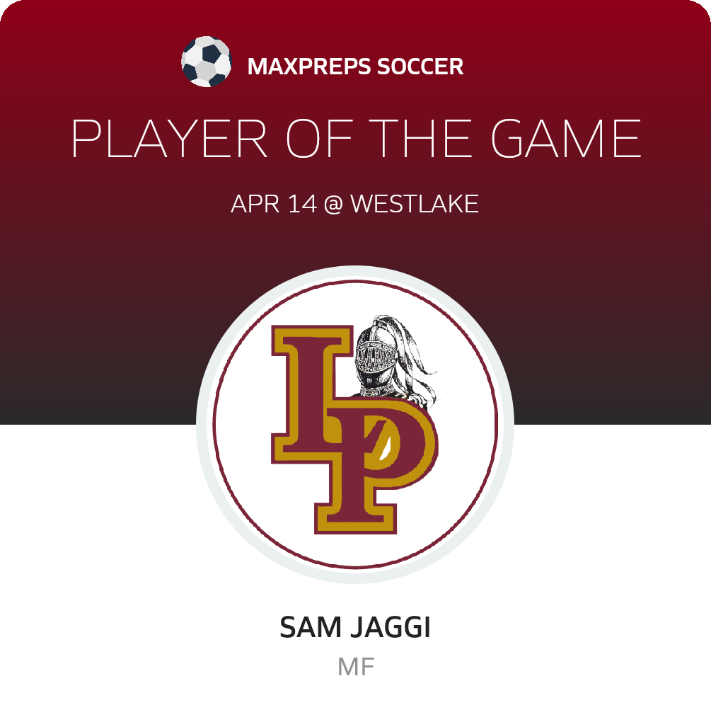 #8 Sam Jaggi Player of the Game badge