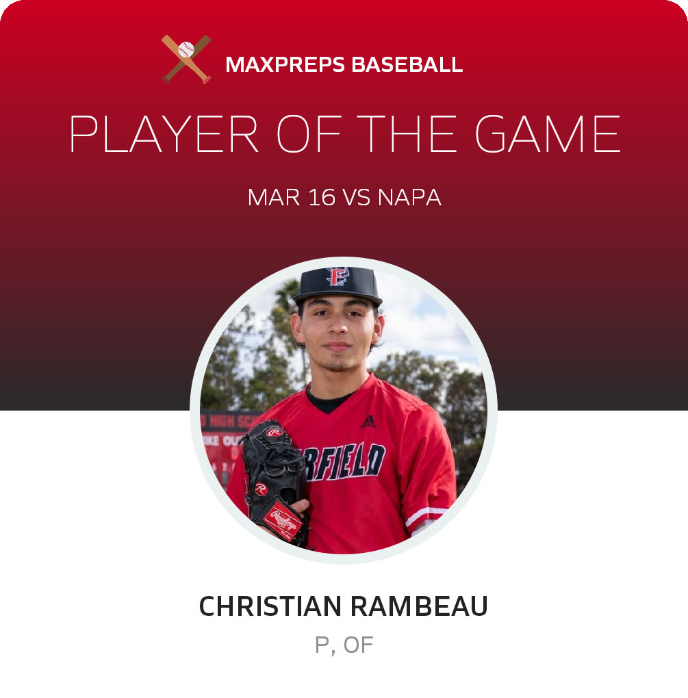 #15 Christian Rambeau Player of the Game badge