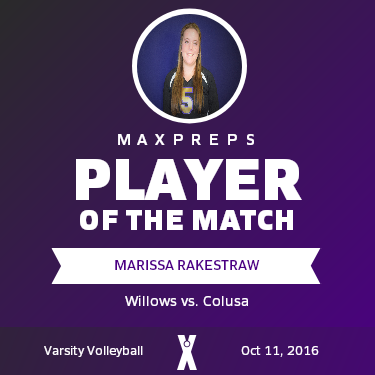 #5 Marissa Rakestraw Player of the Game badge