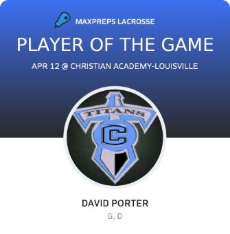 #7 David Porter Player of the Game badge