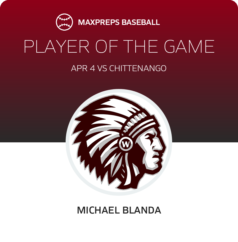 #12 Michael Blanda Player of the Game badge