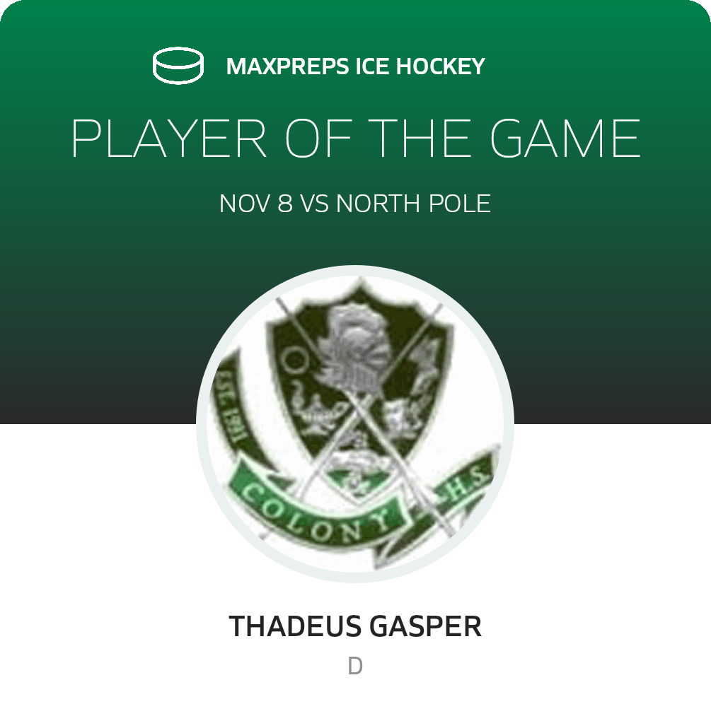 #2 Thadeus Gasper Player of the Game badge