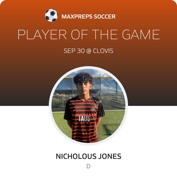 #18 Nicholous Jones Player of the Game badge