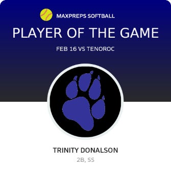 #3 Trinity Donalson Player of the Game badge