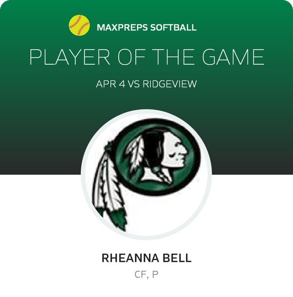 #6 Rheanna Bell Player of the Game badge