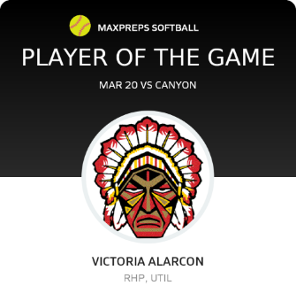 #6 Victoria Alarcon Player of the Game badge