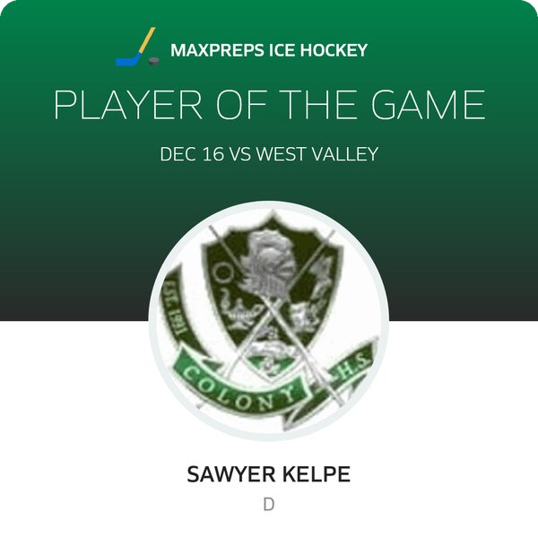 #17 Sawyer Kelpe Player of the Game badge