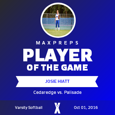 #28 Josie Hiatt Player of the Game badge