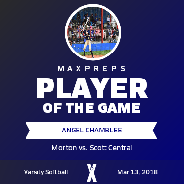#1 Angel Chamblee Player of the Game badge