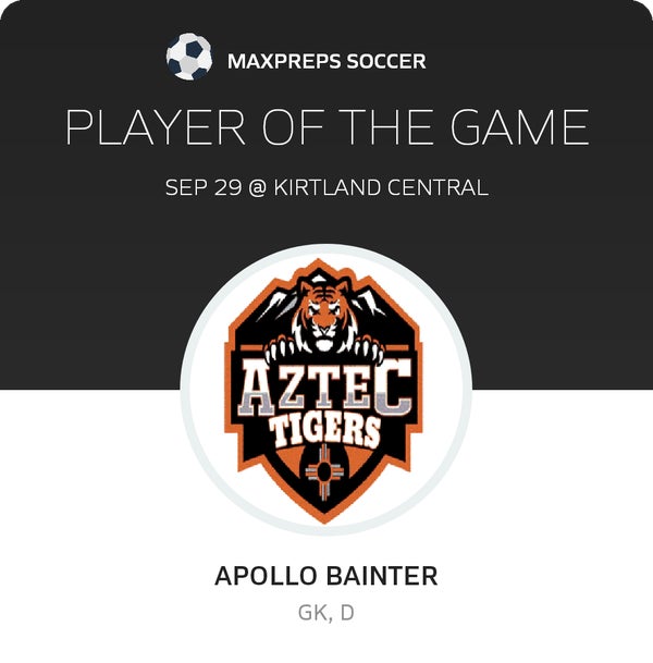 #12 Apollo Bainter Player of the Game badge