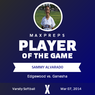 #9 Sammy Alvarado Player of the Game badge