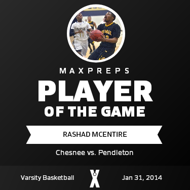 #23 Rashad McEntire Player of the Game badge