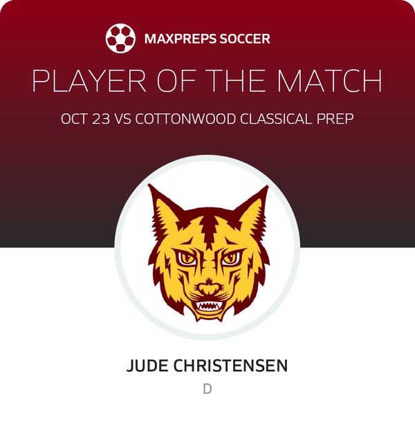#2 Jude Christensen Player of the Game badge