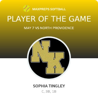 #10 Sophia Tingley Player of the Game badge