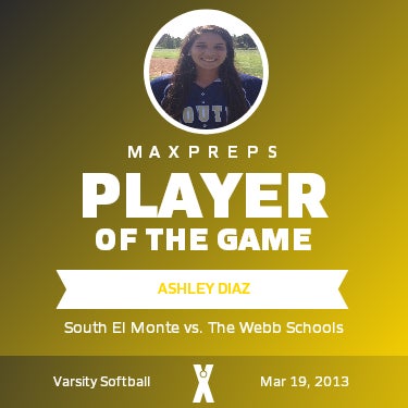 #18 Ashley Diaz Player of the Game badge