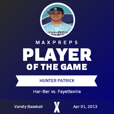 #08 Hunter Patrick Player of the Game badge