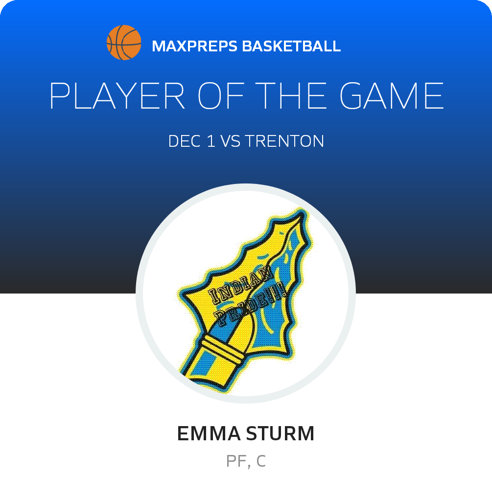 #12 Emma Sturm Player of the Game badge