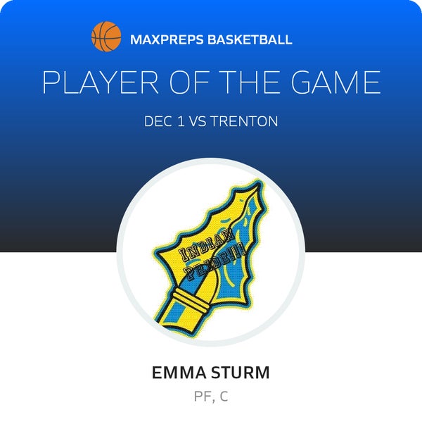 #12 Emma Sturm Player of the Game badge
