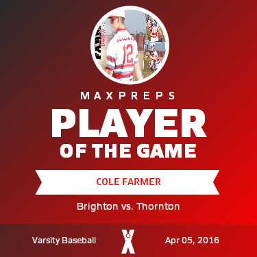 #12 Cole Farmer Player of the Game badge