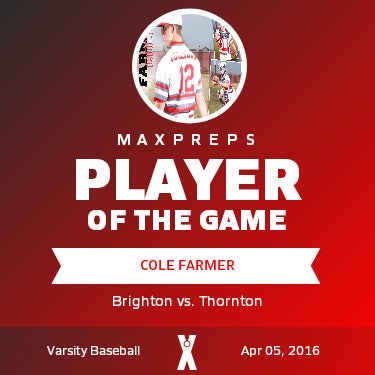 #12 Cole Farmer Player of the Game badge