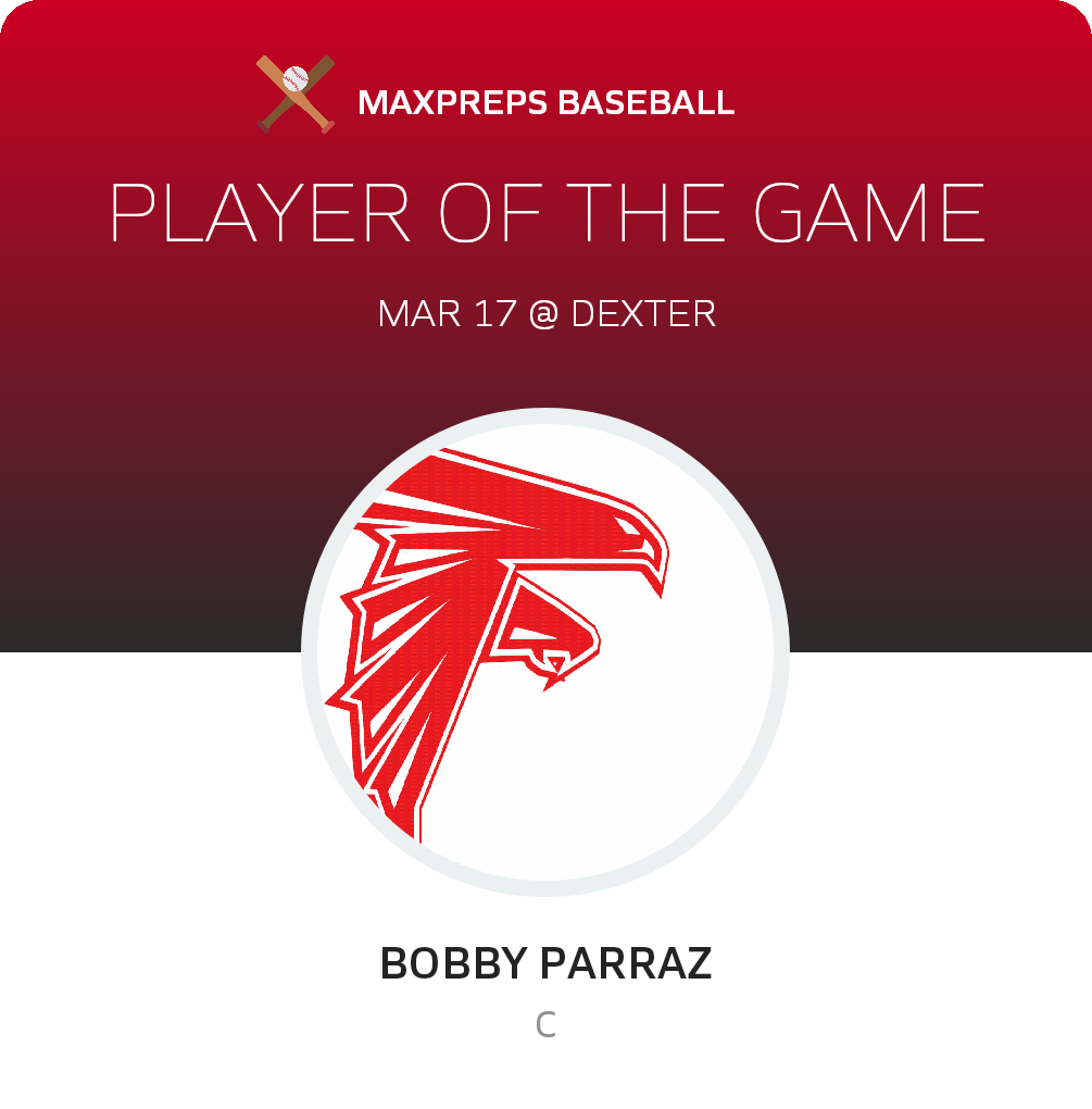 #3 Bobby Parraz Player of the Game badge