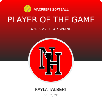#4 Kayla Talbert Player of the Game badge