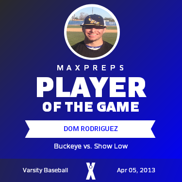 #1 Dom Rodriguez Player of the Game badge