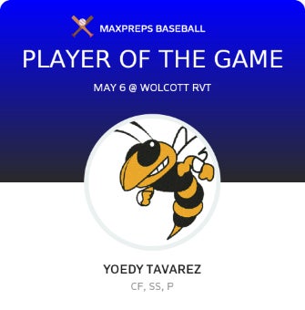 #1 Yoedy Tavarez Player of the Game badge