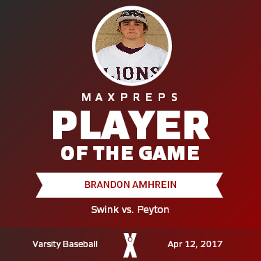 #6 Brandon Amhrein Player of the Game badge