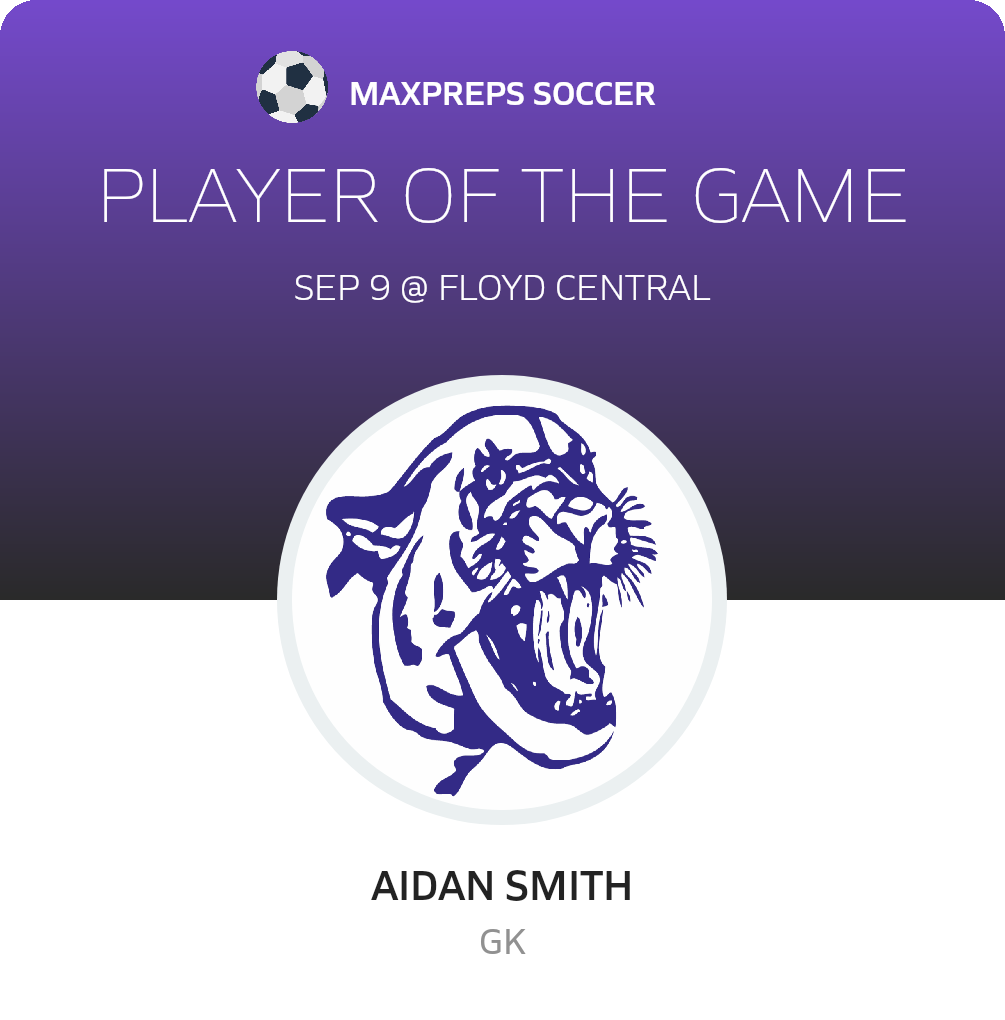 #98 Aidan Smith Player of the Game badge