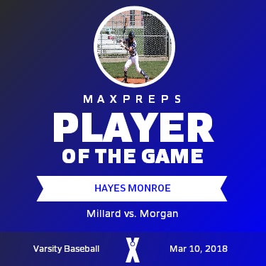 #7 Hayes Monroe Player of the Game badge