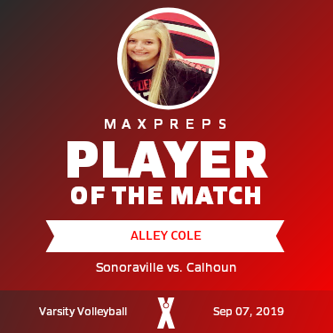 #17 Alley Cole Player of the Game badge