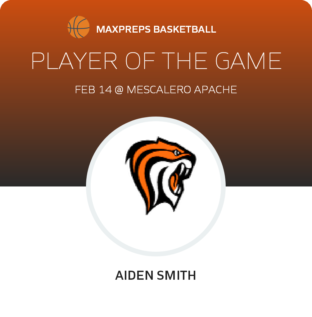 #1 Aiden Smith Player of the Game badge