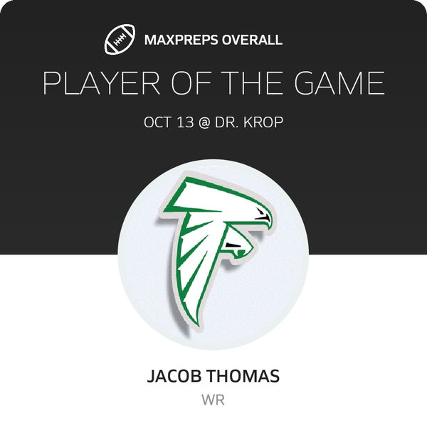 #0 Jacob Thomas Player of the Game badge
