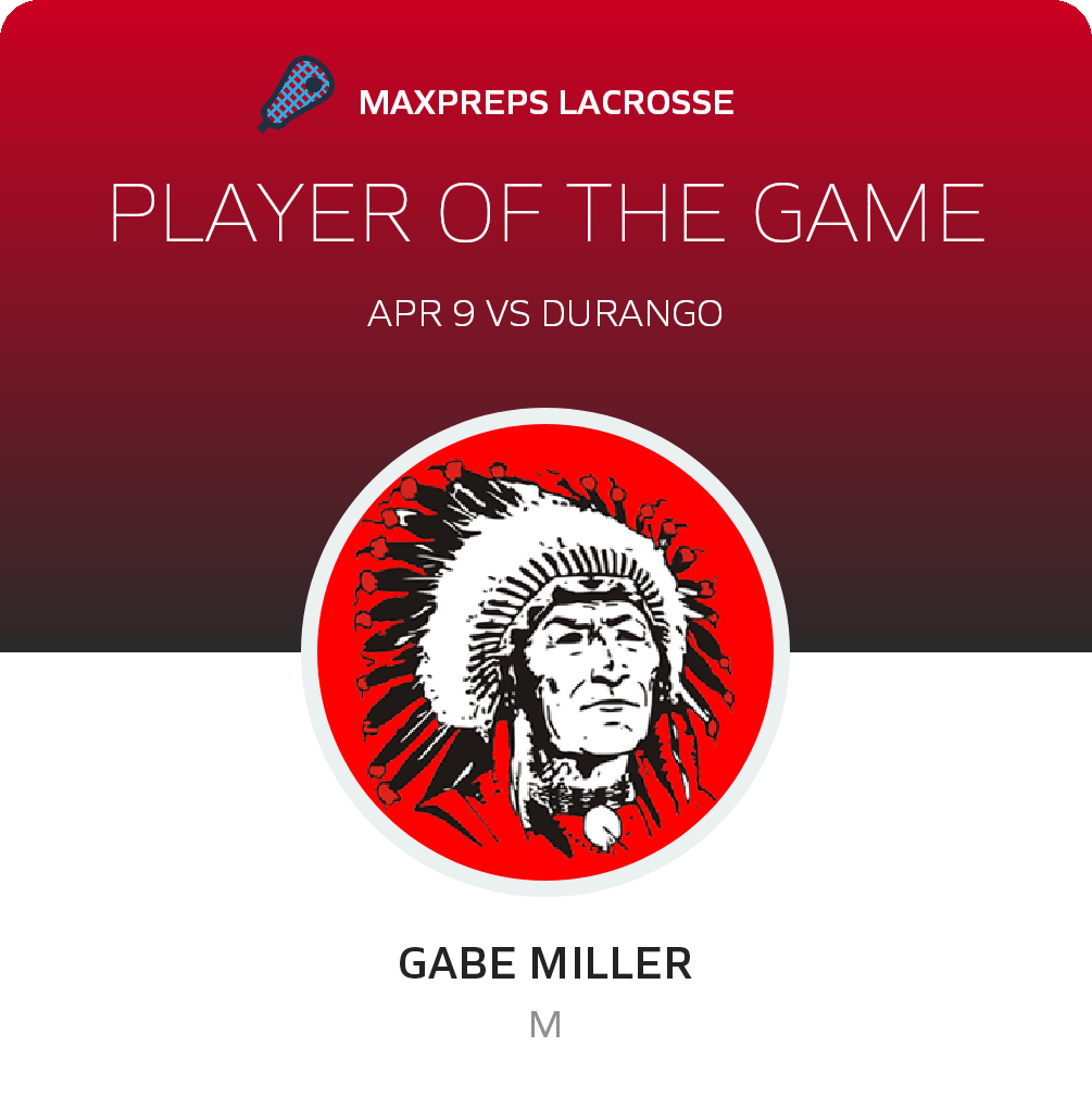 #22 Gabe Miller Player of the Game badge