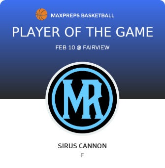 #24 Sirus Cannon Player of the Game badge