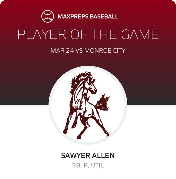 #22 Sawyer Allen Player of the Game badge