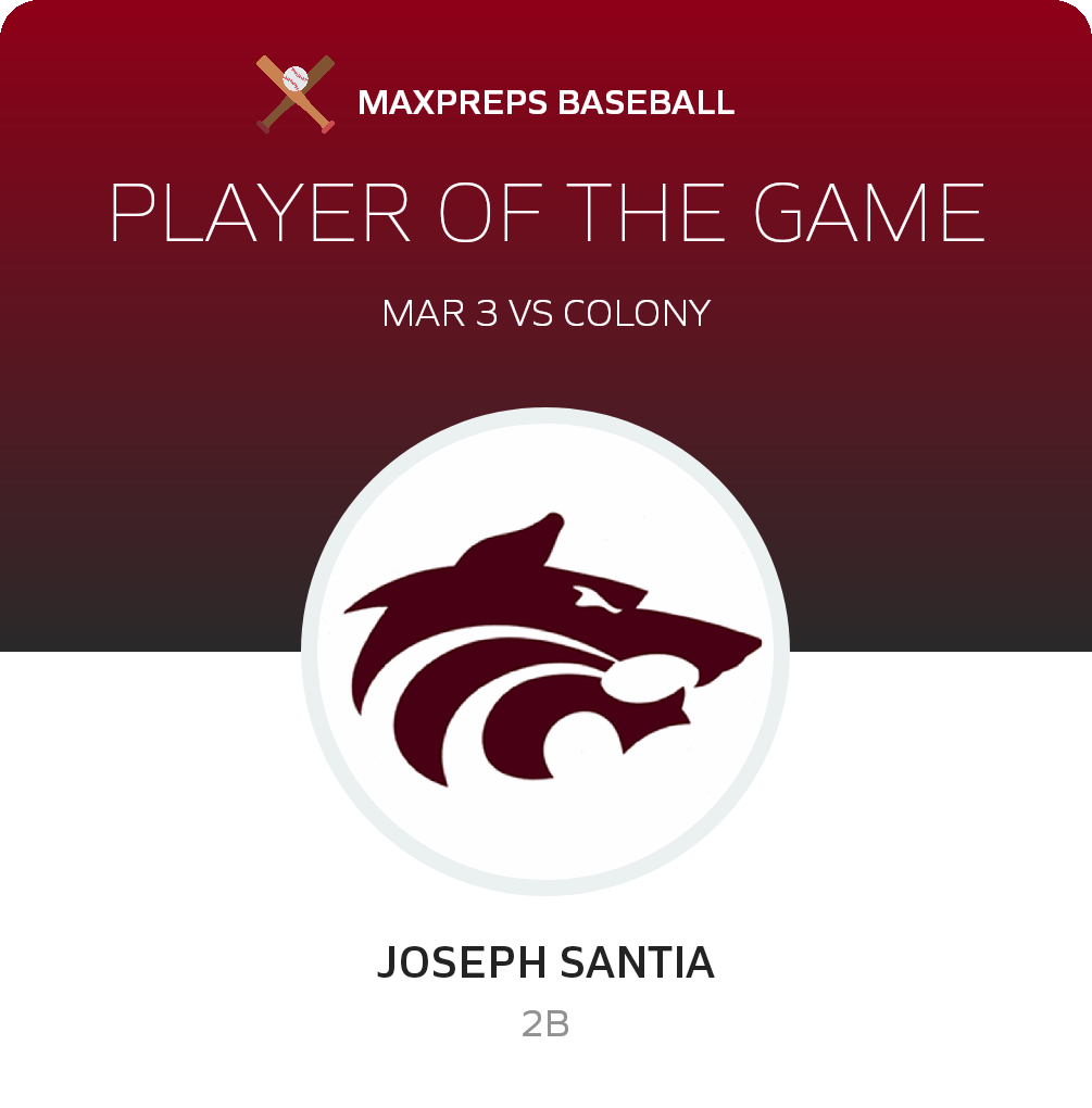 #22 Joseph Santia Player of the Game badge