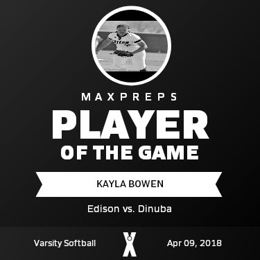 #12 Kayla Bowen Player of the Game badge