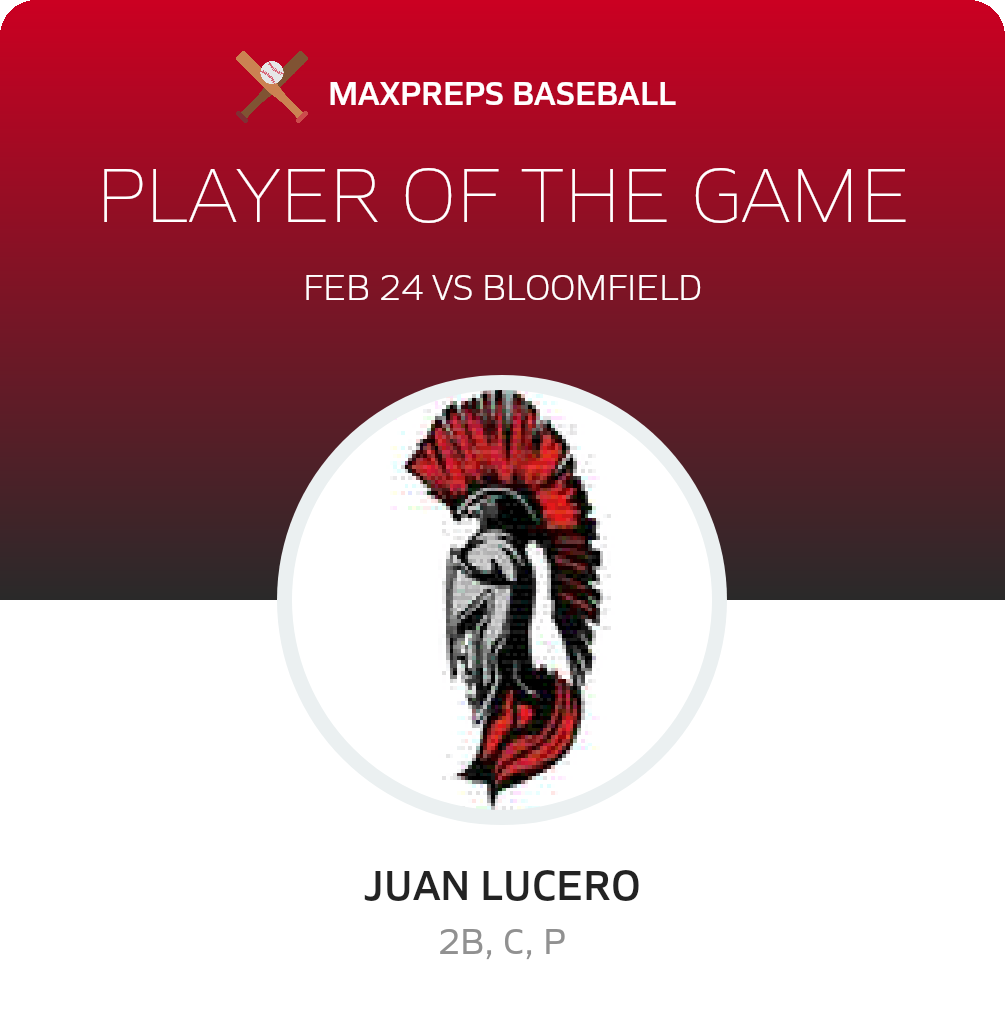 #3 Juan Lucero Player of the Game badge