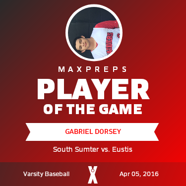#8 Gabriel Dorsey Player of the Game badge