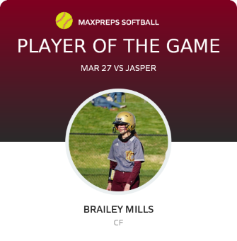 #2 Brailey Mills Player of the Game badge