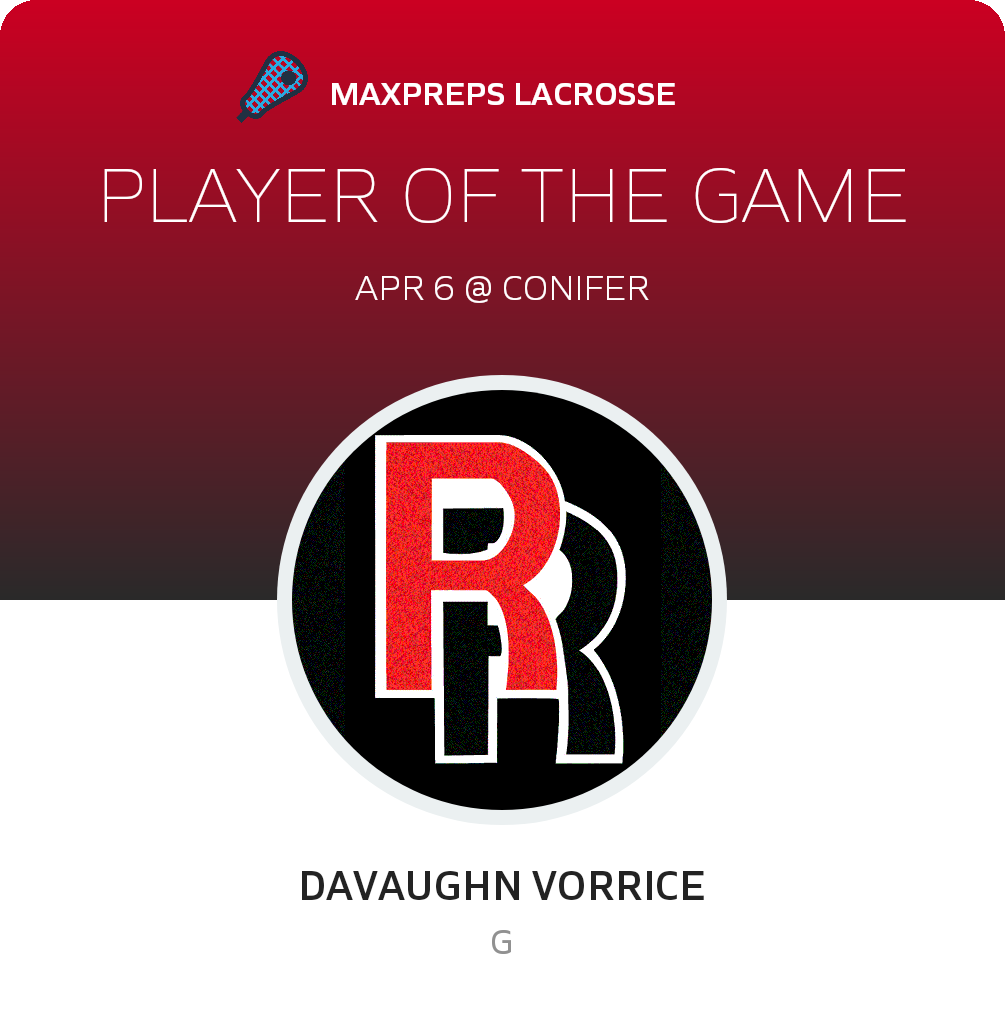 #99 Davaughn Vorrice Player of the Game badge