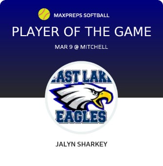 #55 Jalyn Sharkey Player of the Game badge