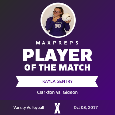 #10 Kayla Gentry Player of the Game badge