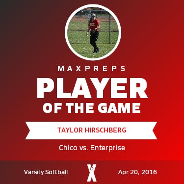 #10 Taylor Hirschberg Player of the Game badge