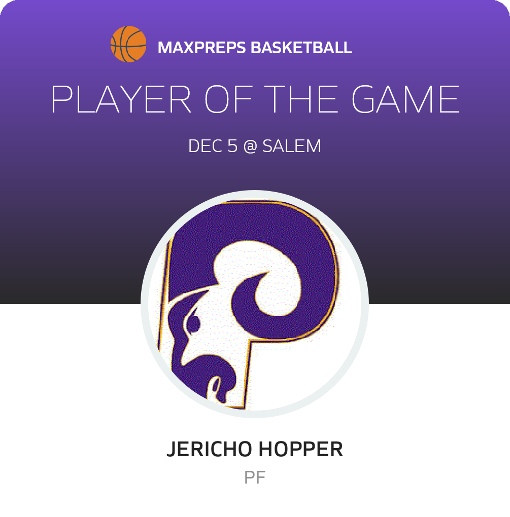 #20 Jericho Hopper Player of the Game badge