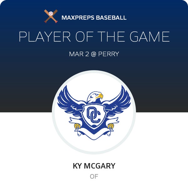 #17 Ky McGary Player of the Game badge