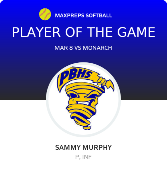 #16 Sammy Murphy Player of the Game badge